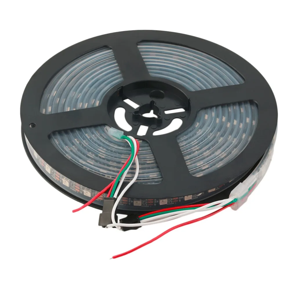 ICOCO 2017 WS2812B 5 М 5050 SMD цифровая 300 светодиодная полоса света адресуемого цвета DC5V