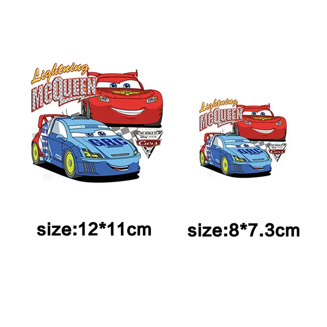 cars-double Крутые нашивки для детей с изображением суперкрылышков и железных пластырей, одежда для детей, Детская футболка с мультипликационным принтом «Самолет», «Тачки», термонаклейки «сделай сам» - Цвет: cars-double