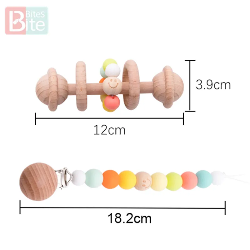 Кусачки 1 шт. детская погремушка игрушка умный захват десен буковая древесина