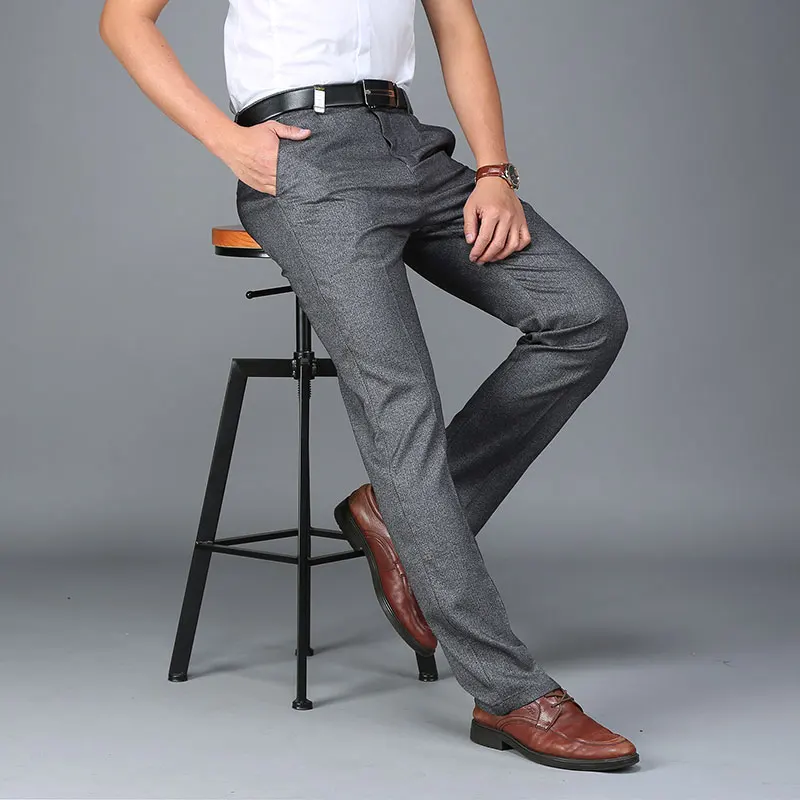 2017 летние тонкие мужские брюки среднего возраста деловые повседневные из