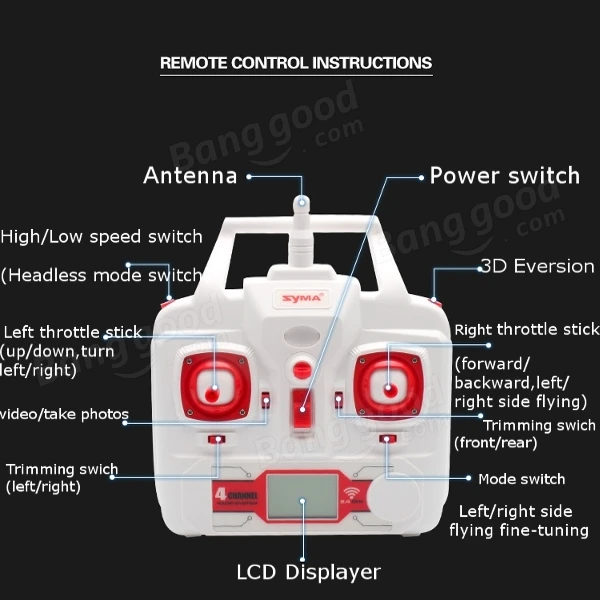 SYMA X8G 2 4G 4CH 6 осевое предприятие с 5MP/8MP широкоугольной HD камерой RC Квадрокоптер