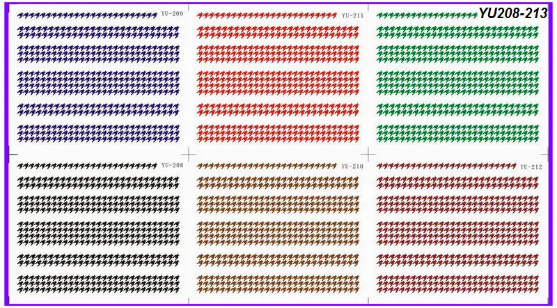 

6 PACK/ LOT WATER DECAL NAIL ART NAIL TRANSFER STICKER PLOVER LACE YU208-213