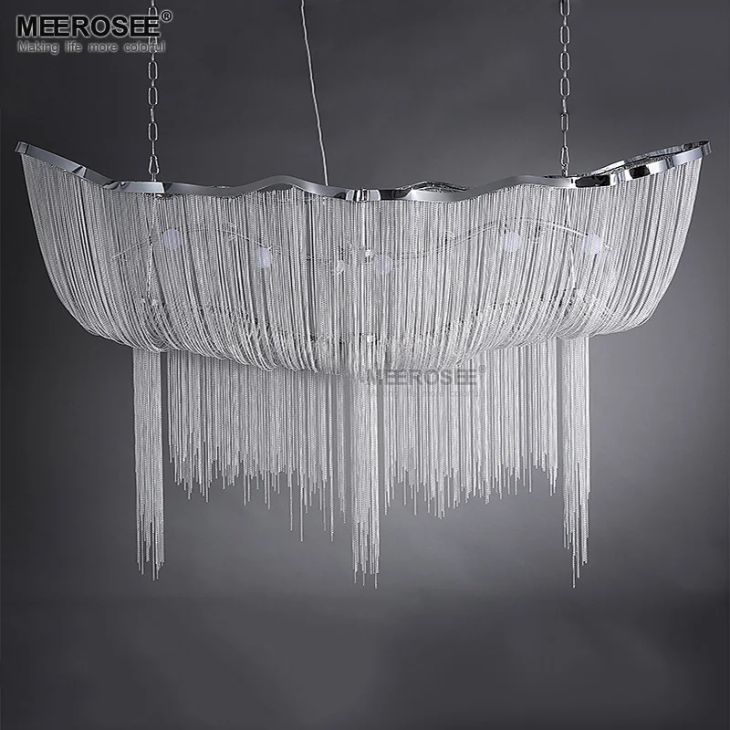 

Aluminum Chain Pendant Lights Fixture Vintage Empire Suspension Lamp French Chain Hanging Lustre Living Room Restauran Luminaria