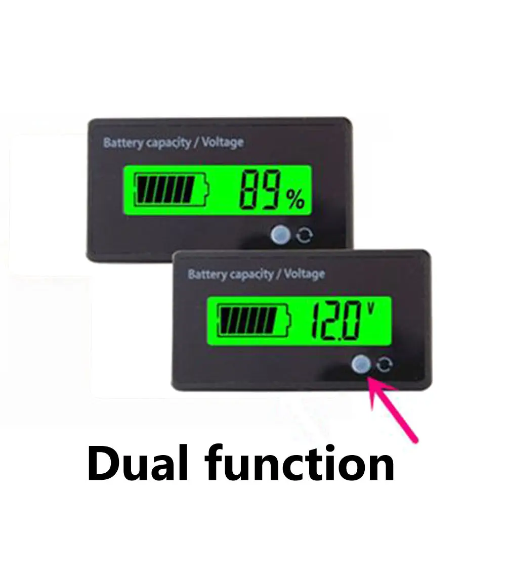 Многофункциональный ЖК-монитор емкости батареи 12 В измеритель для