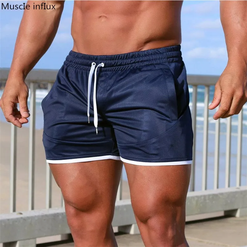 Летние шорты для бега мужские спортивные фитнеса бодибилдинга тренажерного зала