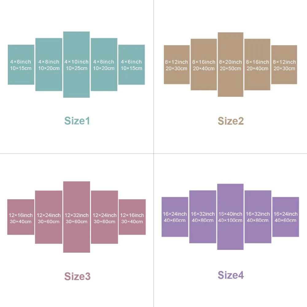 Постеры на холсте для домашнего декора настенное художественное оформление 5 шт.