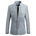 Мужской Блейзер в стиле ретро, повседневный Однорядный приталенный деловой пиджак с несколькими пуговицами, верхняя одежда больших размеров