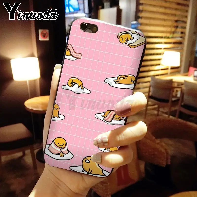 Yinuoda Cute cartoon gudetama fried eggs Customer silicone soft Phone Case for iPhone X XS MAX 6 6s 7 7plus 8 8Plus 5 5S SE XR | Мобильные