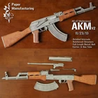 Бесплатная доставка, бумажная модель для пистолета AKM DIY, бумажная модель для пистолета AK47, Масштаб 1:1