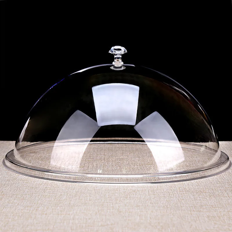 Свежие крышки прозрачный ПК акрил еда пластиковое круглое блюдо крышка торта хлеба свежести торт подставка
