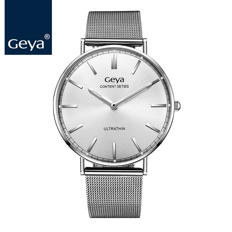 Мужские кварцевые наручные часы Geya Japan Miyota GL20 Move, модные спортивные мужские часы с кожаным ремешком, роскошные Брендовые мужские кварцевые часы