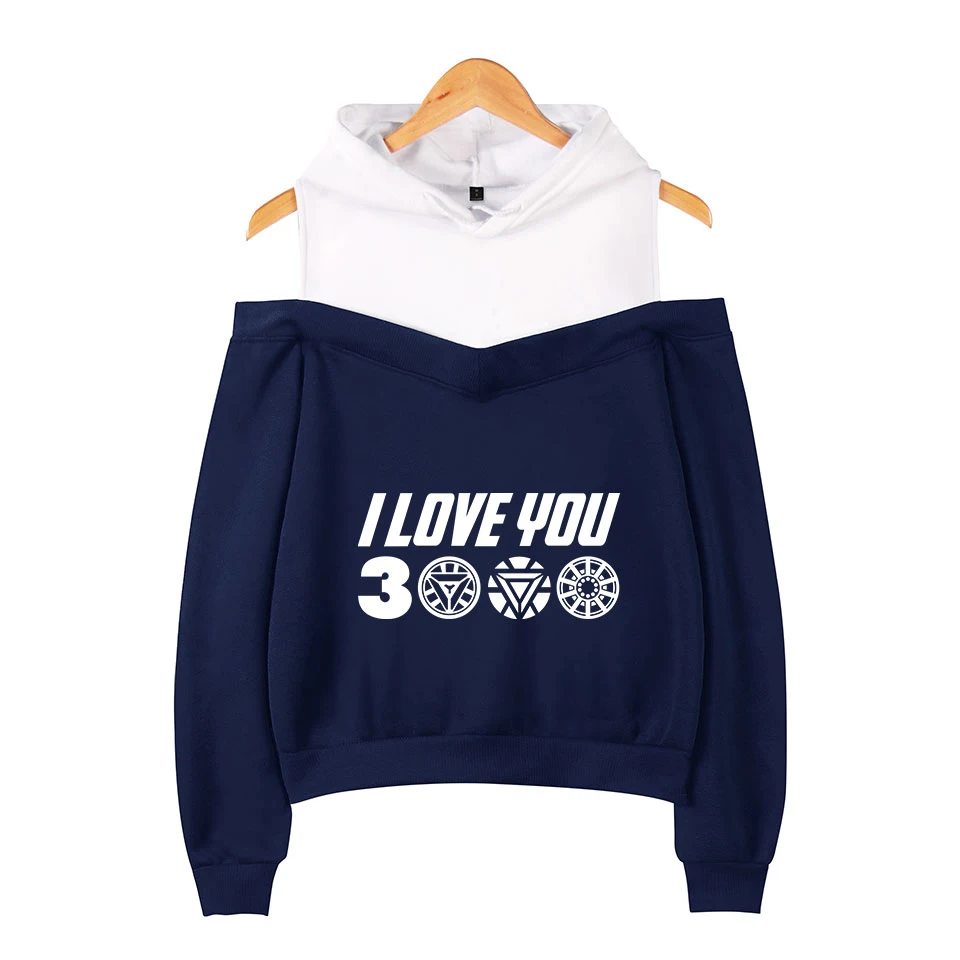 Толстовки с капюшоном принтом I love you 3000 Повседневная Базовая модная уличная