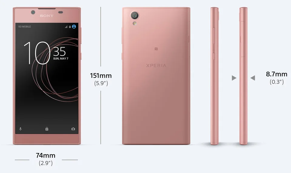 sony Xperia L1 5,5 дюйм андроид смартфон 2 Гб 16 Гб MT6737T четырехъядерный 2620 мАч 13 МП 4G мобильный телефон