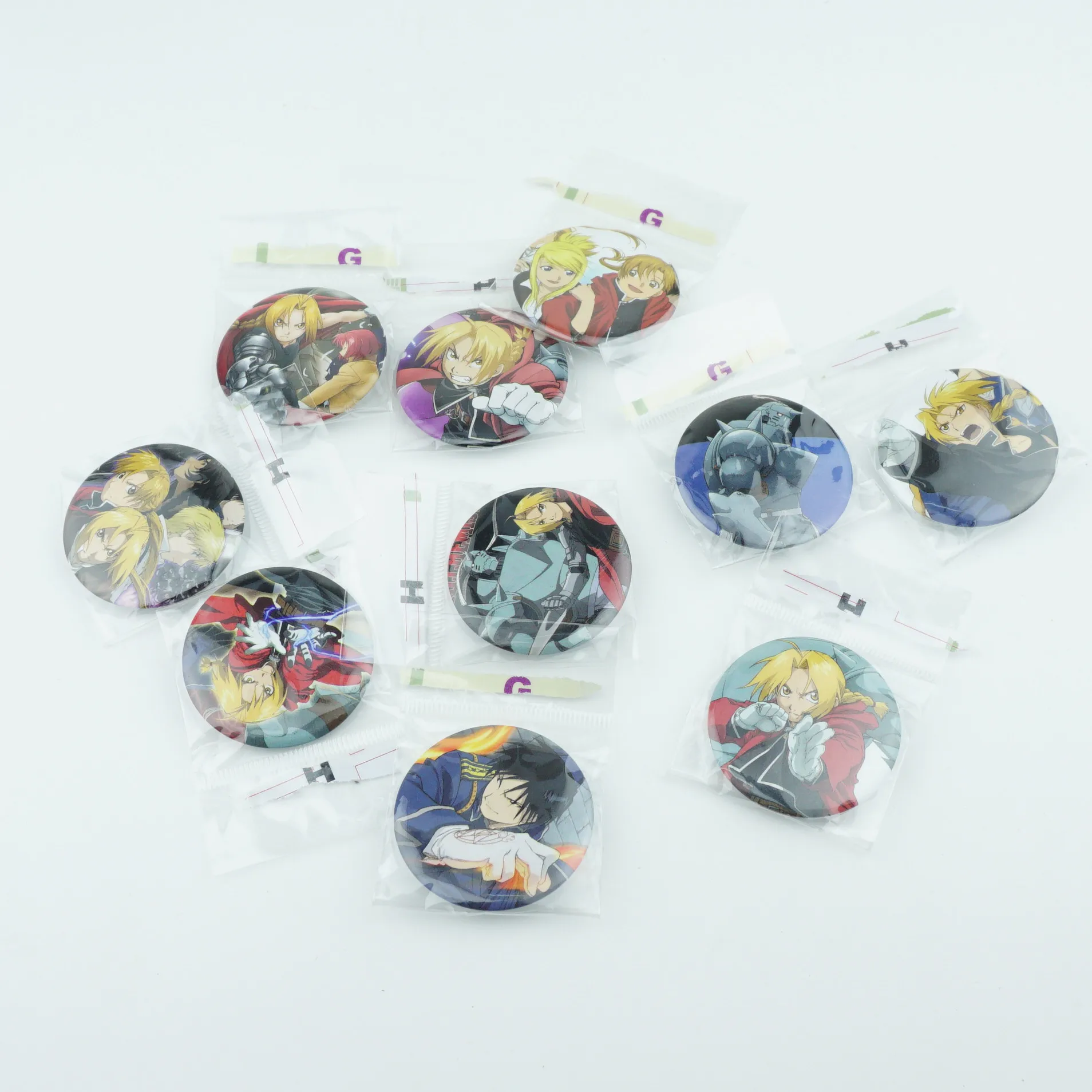 10 шт./компл. Японские Аниме цельнометаллические значки алхимика заколки Брошь на