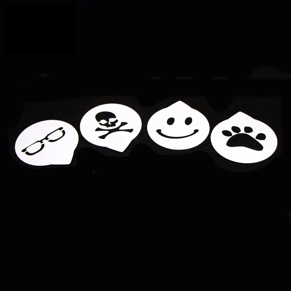 4 шт. трафарет для кофе романтическая улыбка и стекло мультяшные формы
