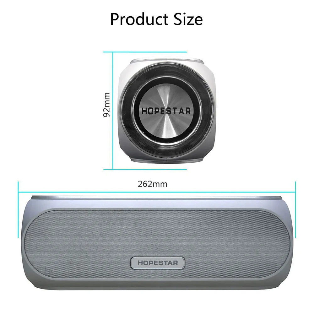 WPAIER HOPESTAR H19 Беспроводная Bluetooth колонка с сенсорным управлением портативная наружная NFC Bluetooth мини-Колонка Шокирующая наивысшего качества