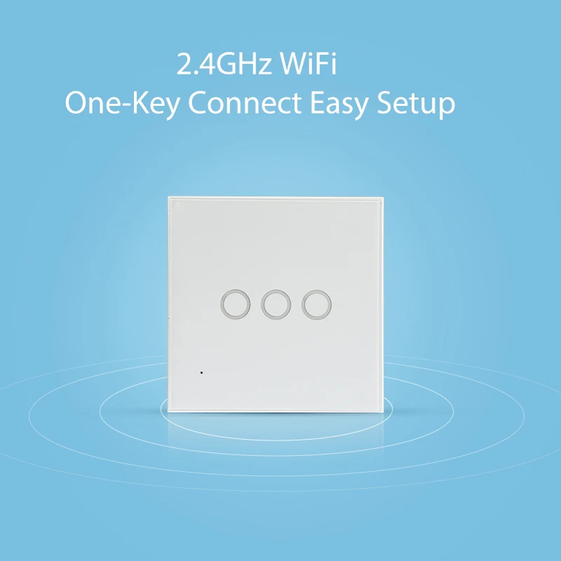 Умный WiFi выключатель света Wifi настенный выключатель света 3 Банды сенсорный пульт дистанционного управления умный дом сенсорный переключатель поддержка Alexa, Google Home, IFTTT
