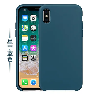 3 Жидкий силиконовый чехол для телефона для iphoneX чехол одноцветные матовые однотонные крышка чехол для iphone7 7plus 6 6s, 8, 8 plus, XS MAX - Цвет: 3