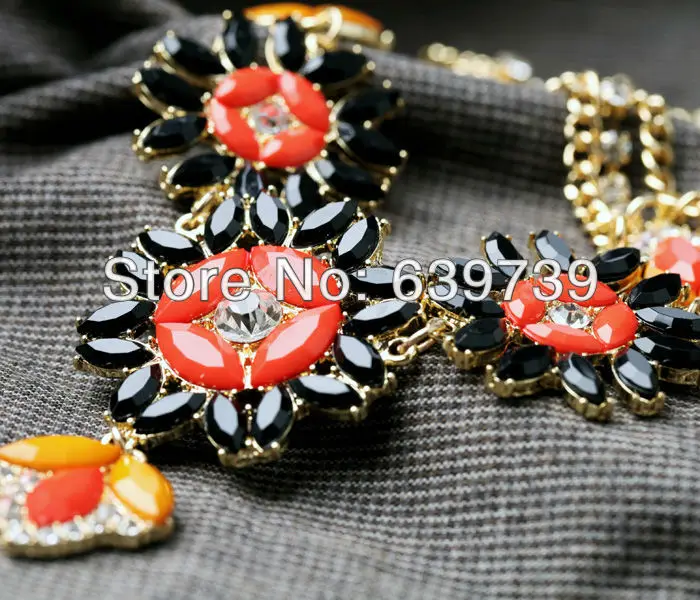 Оптовая цена небеса мечты Прекрасный черный заявление ожерелье|Цепочки| |