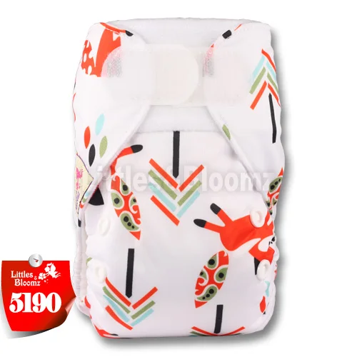 [Littles&Bloomz] многоразовые Многоразовые моющиеся тканевые подгузники для новорожденных одного размера, подгузники из натуральной ткани - Цвет: 5190