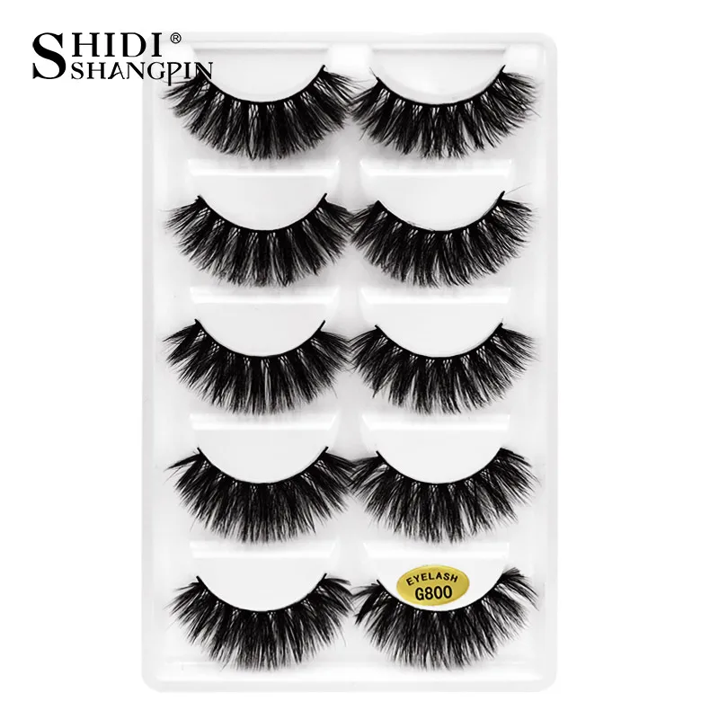 G800 10 BOXES 50 пар, натуральные длинные накладные ресницы, пушистые норковые ресницы, макияж,, безжалостные накладные ресницы, накладные ресницы для искусственного меха G807 - Цвет: G800 10 BOXES