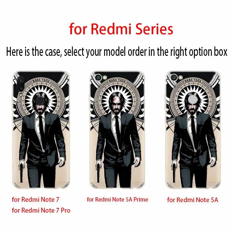 Модный мягкий чехол из ТПУ John Wick для Xiaomi Redmi Note 10 9 8 7 6 5 Pro Max 10S 9S 9T 8T 4G | Мобильные