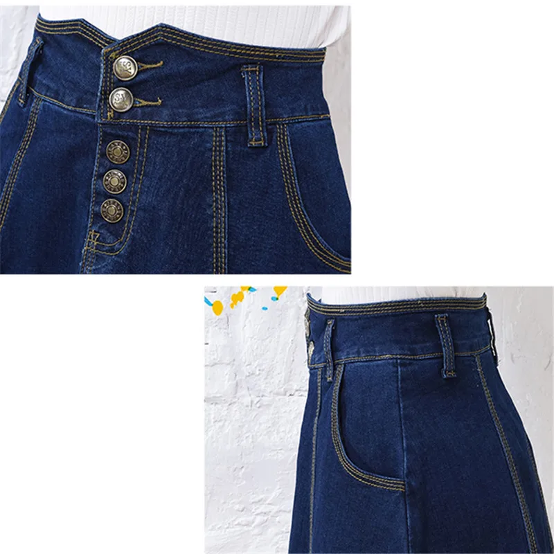 Джинсовая юбка Для женщин 2018 новое летнее платье большого размера толстый мм