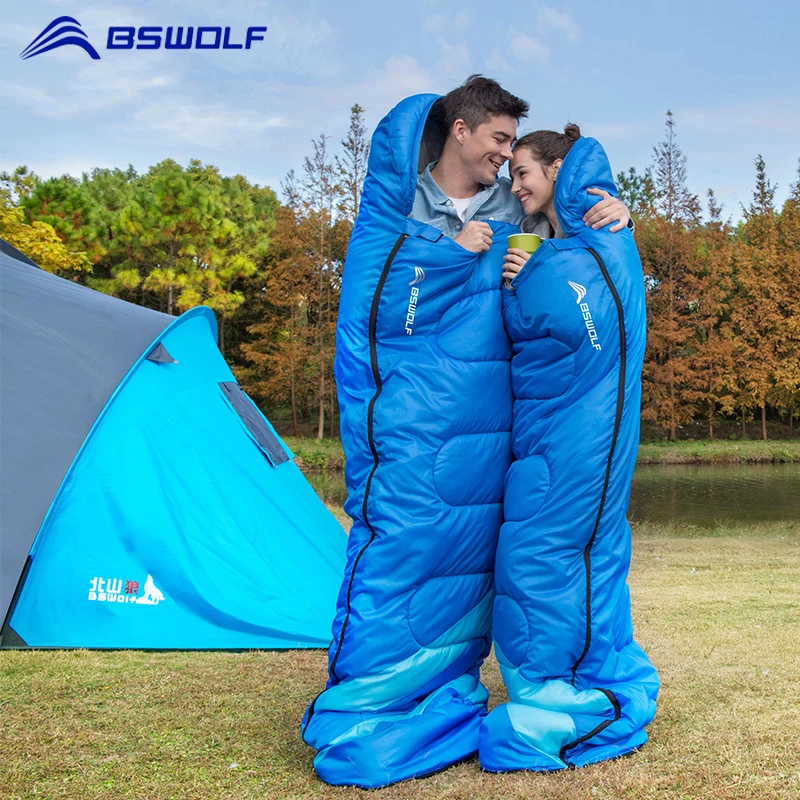 2019 новый спальный мешок BSWolf конверт кемпинг портативный для взрослых уличная