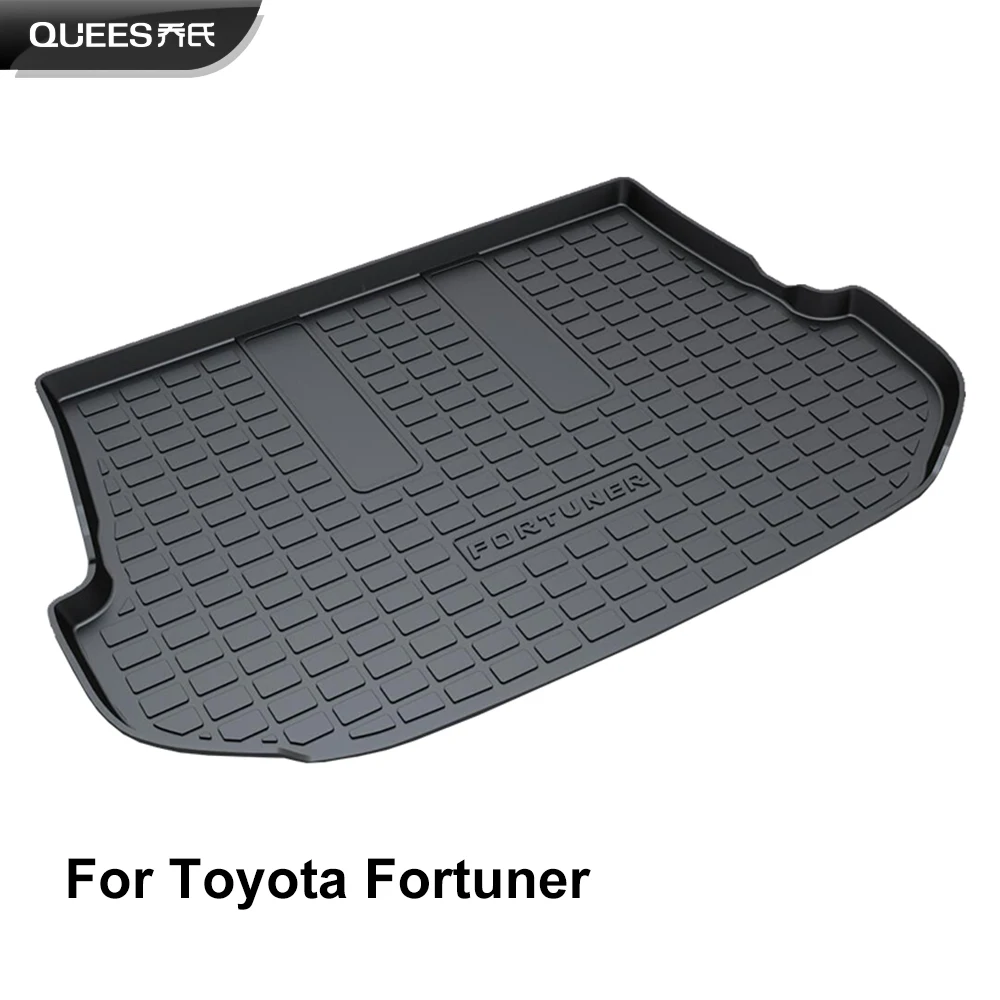 QUEES Custom Fit грузовой лайнер багажник напольный коврик для Toyota Fortuner 2009 2010 2011 2012 2013 2014