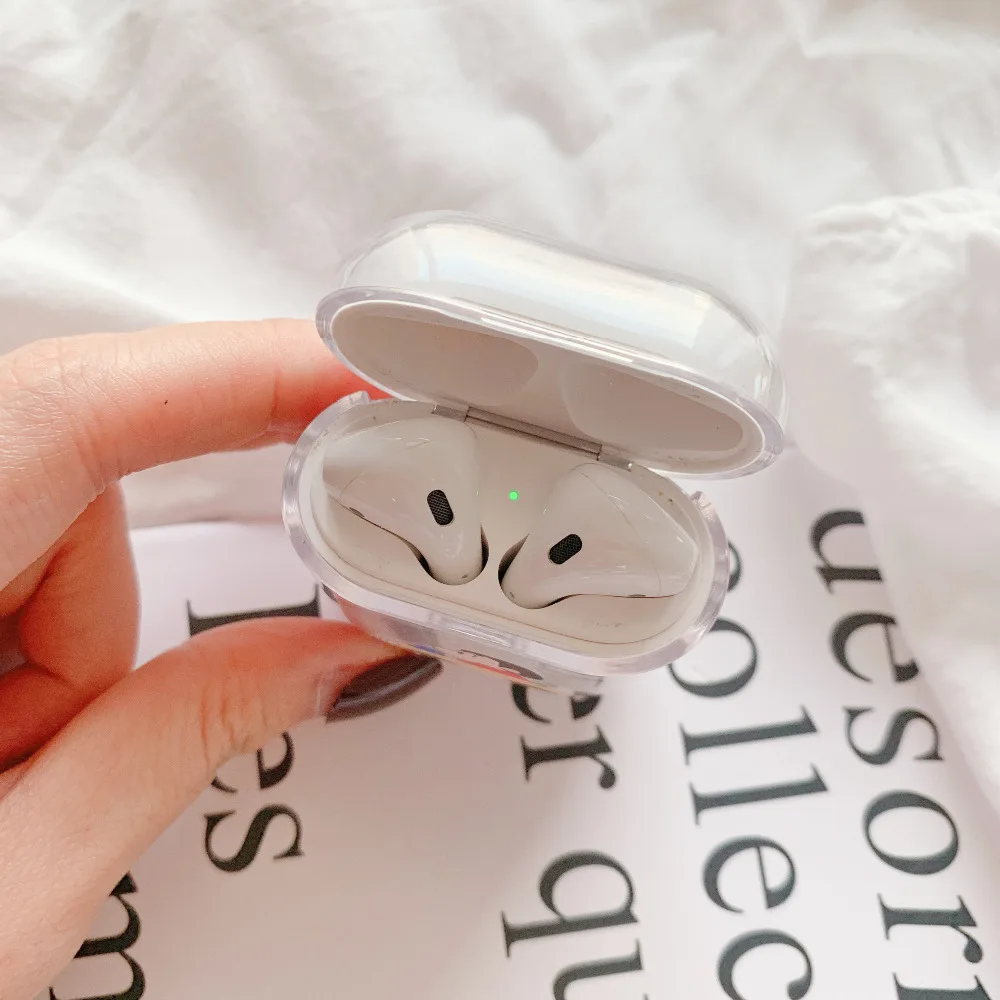 Airpods чехол милый для airpods мультфильм защитный жесткий прозрачный беспроводной