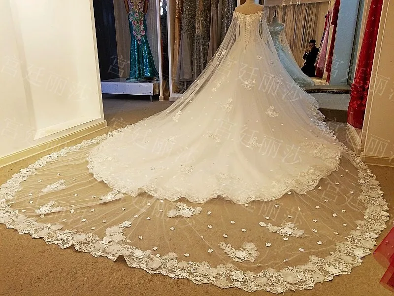 Vestido De Noiva белое роскошное свадебное платье с бусинами и цветами, Тюлевое платье для невесты без спинки настоящая фотография