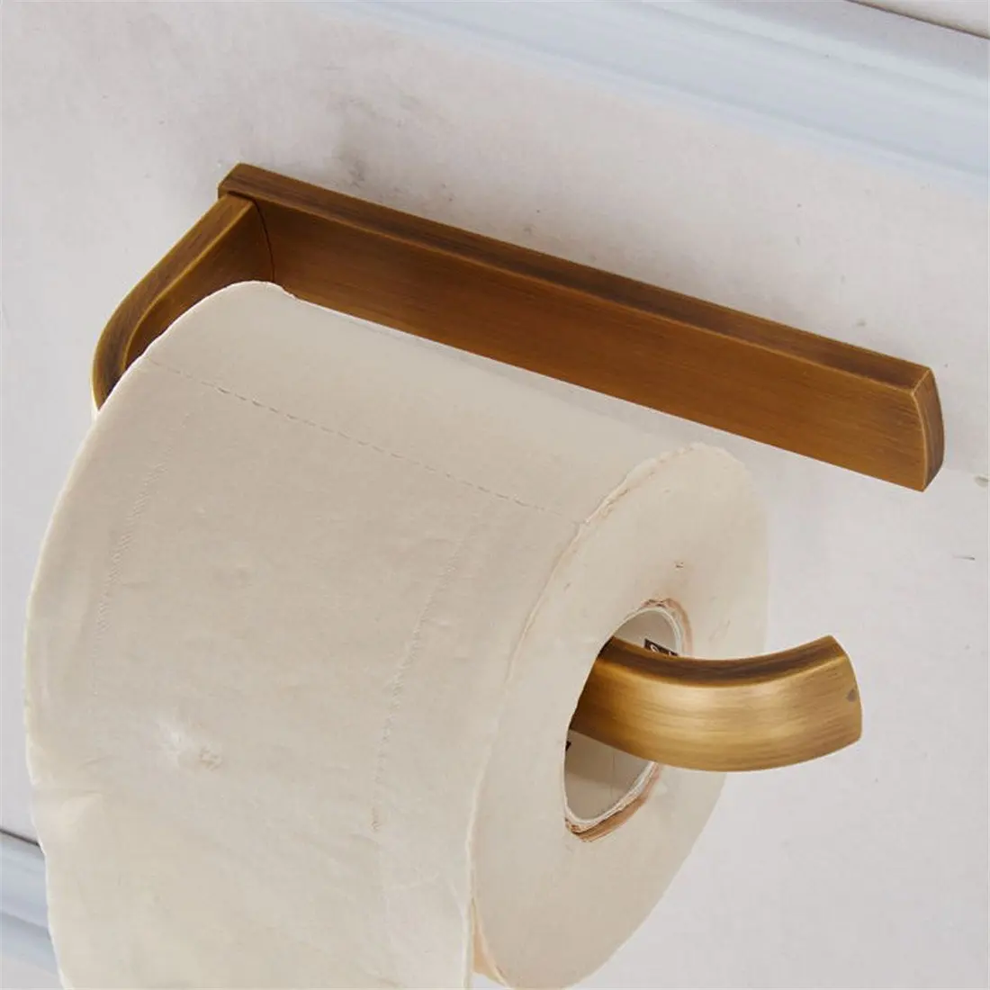 Solid Antique Brass Finish Material Toilet Roll Paper Holders Towel Ring Hangers 2-Piece Bath Collection Set Wall Mount | Обустройство