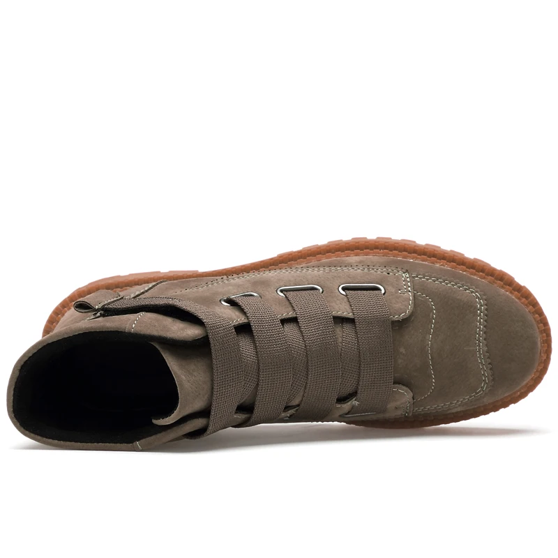 Для мужчин Крюк &amp Петля Высокий Верх Зимние ботильоны новые Разделение кожа