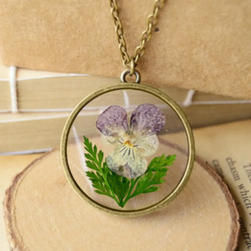 Flyleaf оригинальные ожерелья и подвески ручной работы с натуральными цветами для