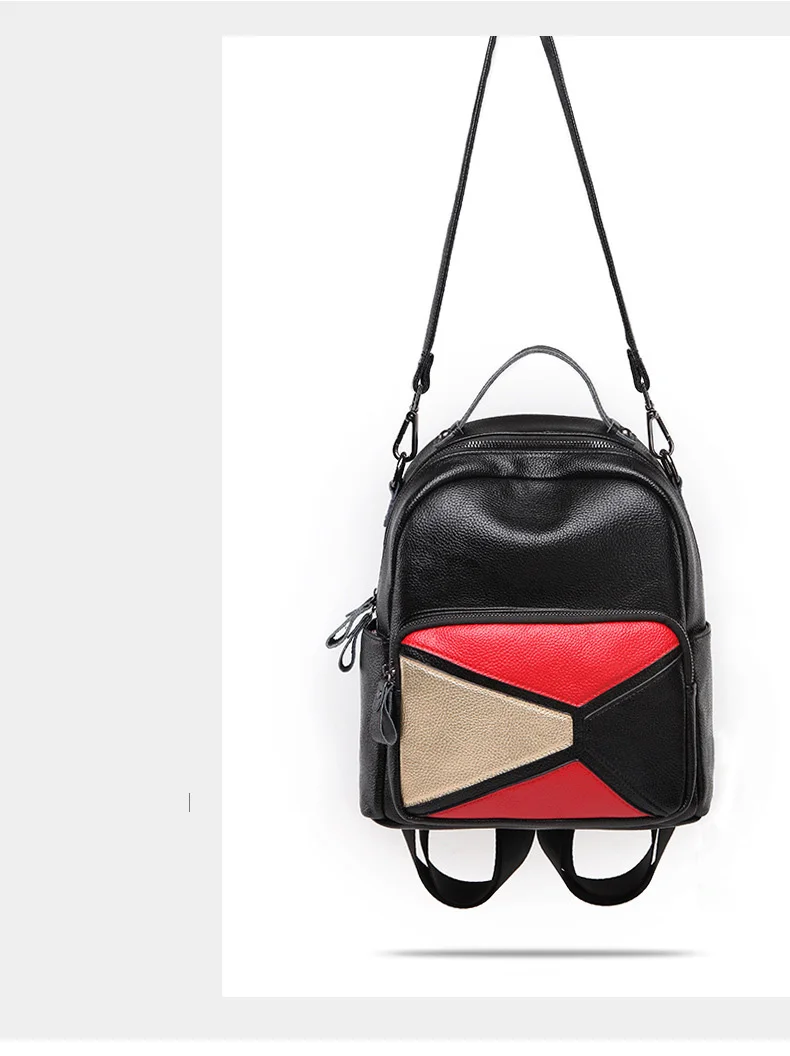 Женский рюкзак из натуральной воловьей кожи, женский рюкзак Mochila Feminina, рюкзак на молнии, сумки для книг, подходящие по цвету
