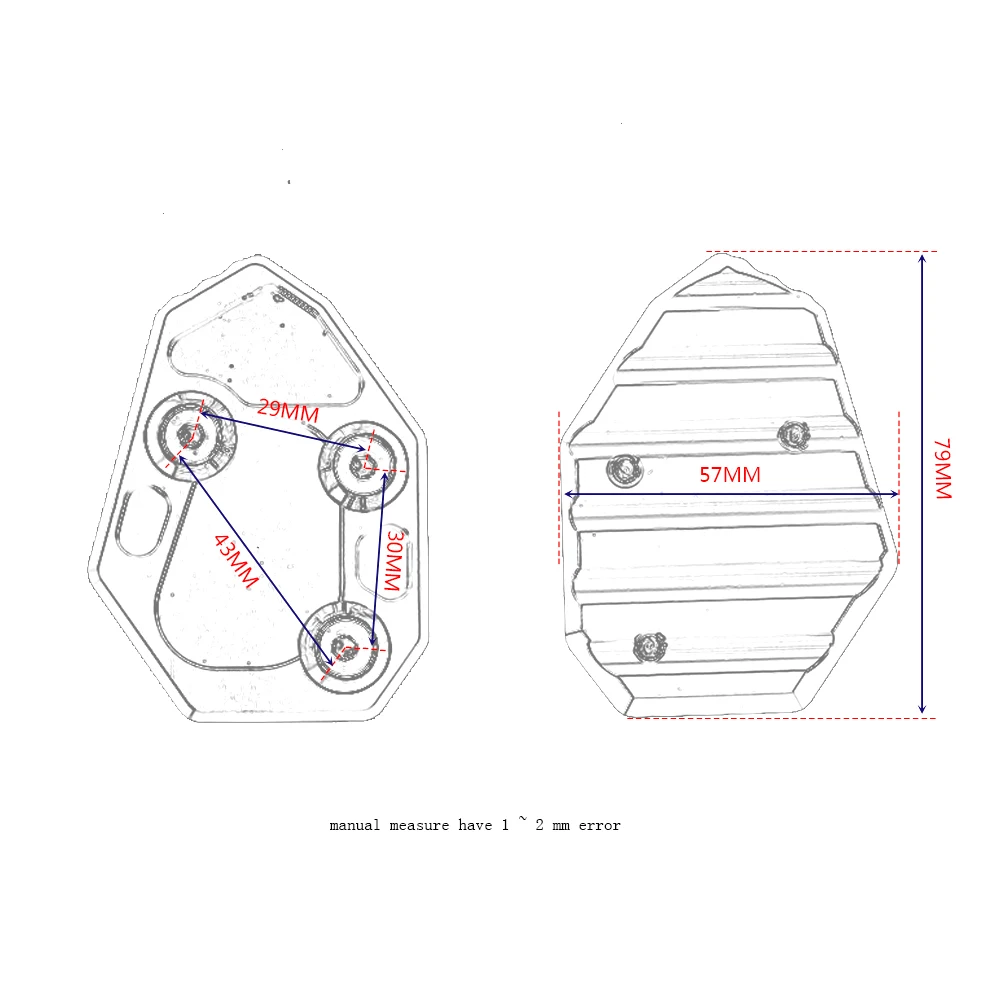 Алюминиевая боковая подставка для мотоцикла с ЧПУ Расширительная пластина BMW
