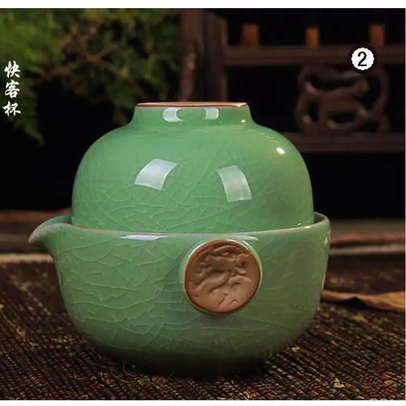 Чайный сервиз включает высококачественный элегантный чайник gaiwan красивый и