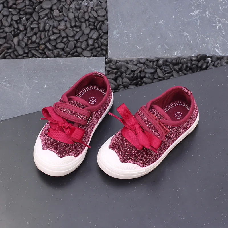 Children Shoes Sport Breathable Girls Sneakers Soft Kids For Casual Child Canvas Fashion Bling Priness | Детская одежда и обувь