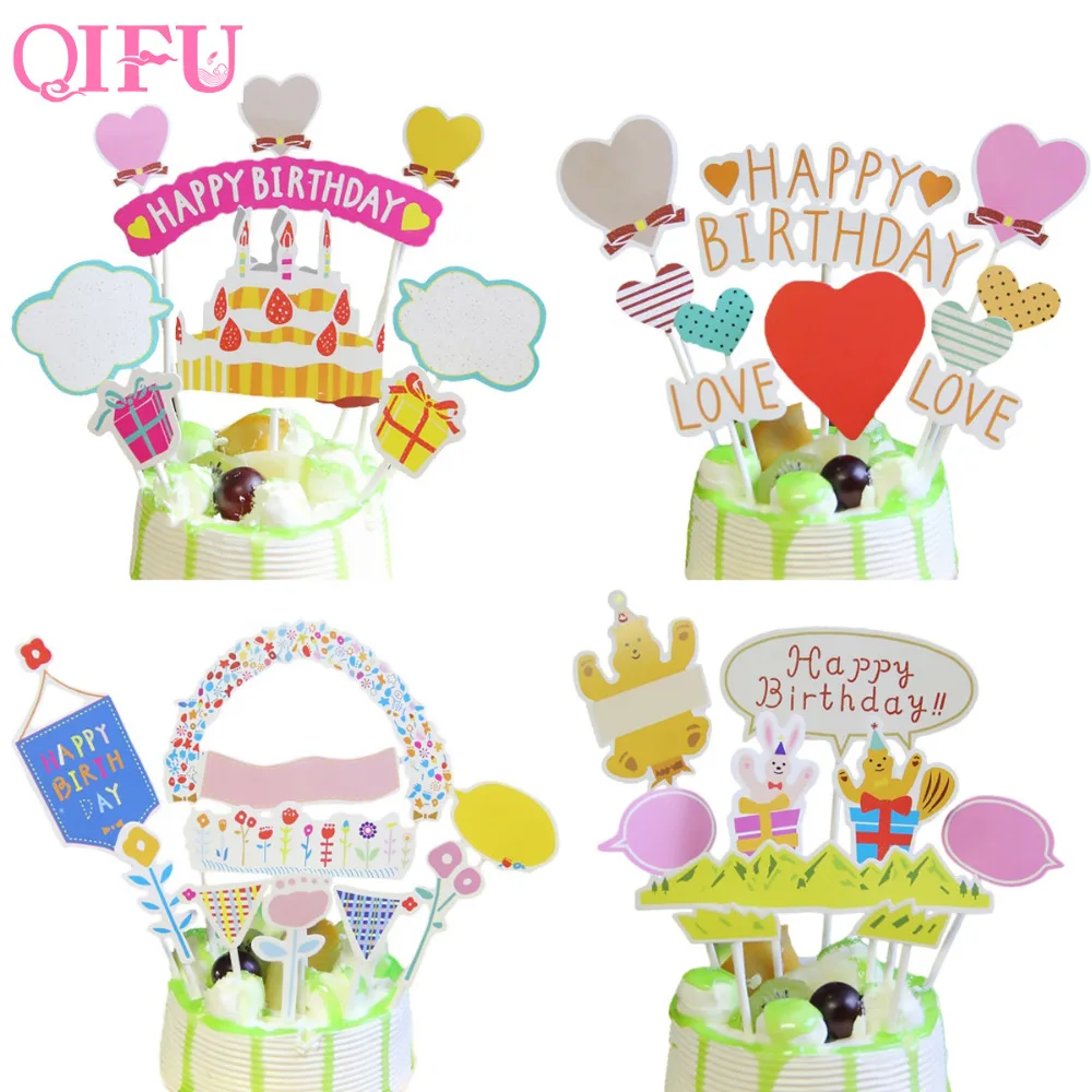 Фото Аксессуары для тортов QIFU 1 шт. детские украшения на день рождения | Дом и сад