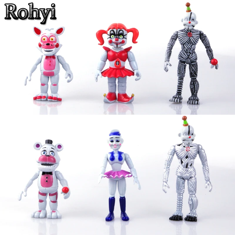 Rohyi Новый 6 шт./1 лот Five Nights At Freddy's пять ночей у Фредди (13 см) сестры версия Фигурки