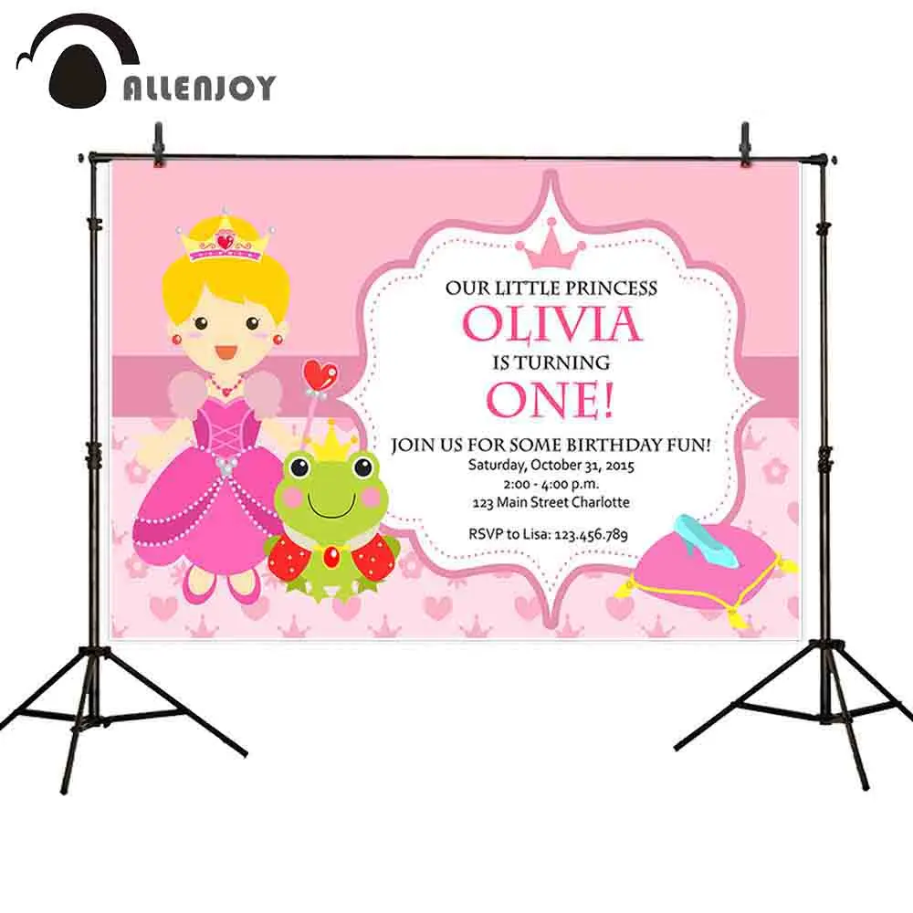 Allenjoy фотография фоны Розовая Принцесса Лягушка принц Кристалл Рамка для обуви