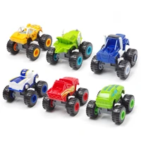 6pcs blaze car toys 164 vehicles diecast toy the monster machines car russian miracle crusher truck toys racing cars mountain