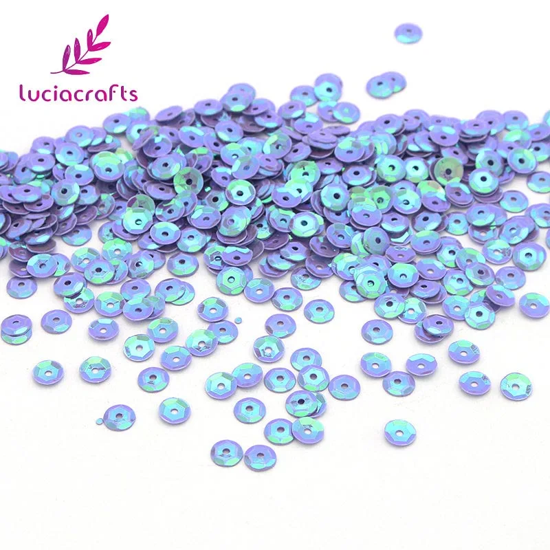 Lucia crafts 5 мм 20 г/лот хлопья Радужная чашка с блестками плоские свободные блестки для шитья одежды платье DIY украшения D0802
