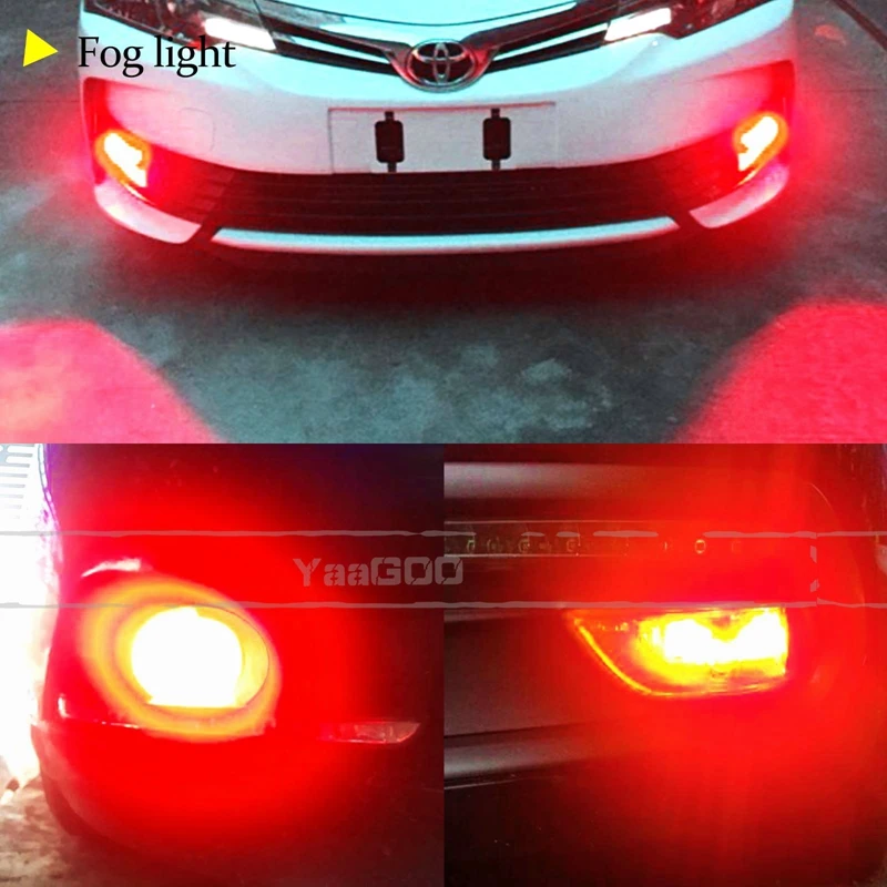 YaaGoo H16 5202 5201 светодиодный лампы 33SMD красный автомобиль грузовик туман светильник |