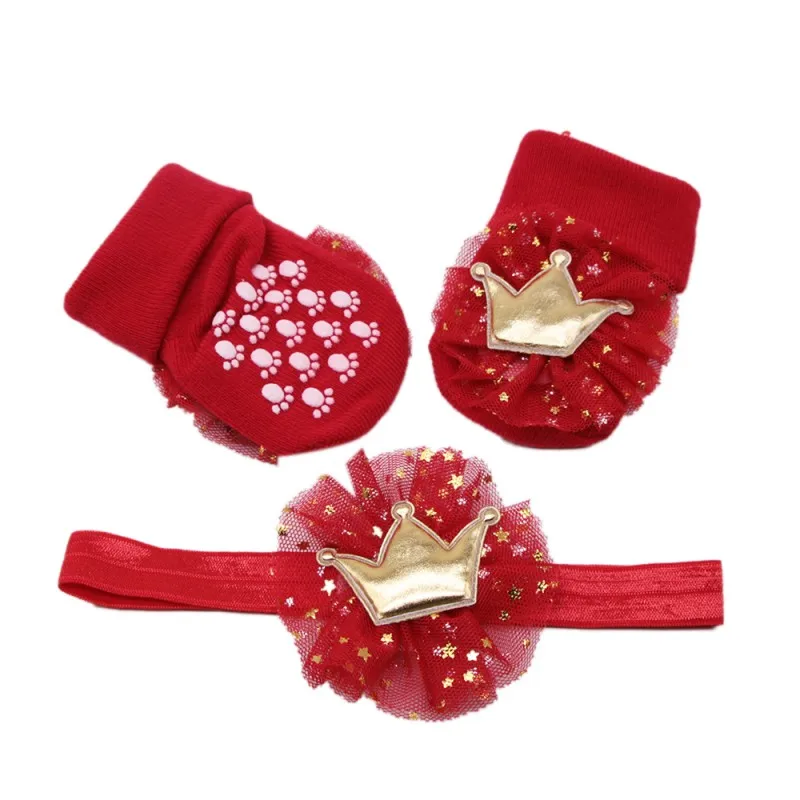 Детские эластичные бархатные Нескользящие мягкие хлопковые носки с цветочным