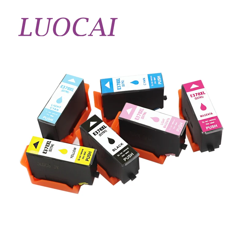 

LuoCai 6 Pieces Compatible Ink Cartridges For Epson T378XL T378 For Epson Expression Photo XP-8500 XP-8505 XP-15000 printers