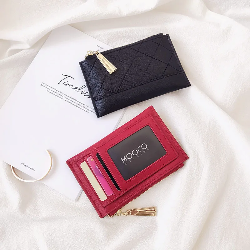 Классический черный держатель для кредитных карт из натуральной кожи роскошный