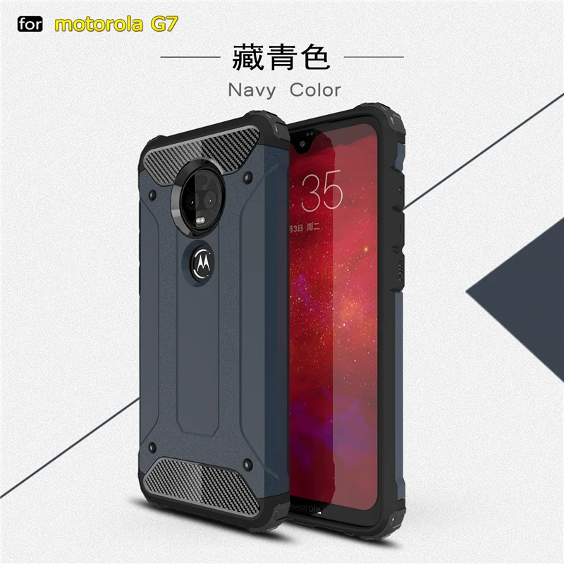 Wolfrule чехол для телефона Motorola Moto G7 Plus полностью завернутый тяжелый Гибридный ПК +