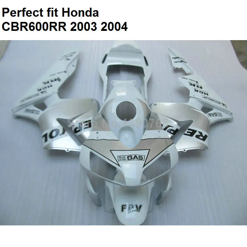 Обтекатель для литья под давлением Honda CBR600RR 2003 2004 белый комплект обтекателей CBR