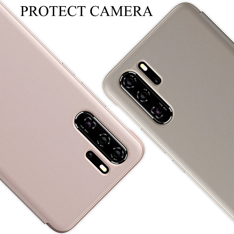 Для huawei P30 Pro Флип кожаный чехол Smart Touch View Window Cover для huawei P30 P30Pro полная защита Funda Capa